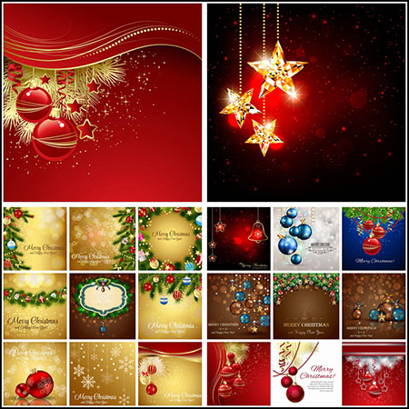 24款圣诞节风格背景第一素材网矢量素材精选