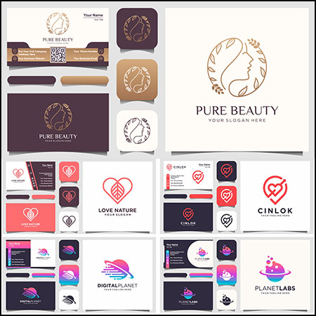 9款简约企业抽象LOGO标志第一素材网矢量素材精选