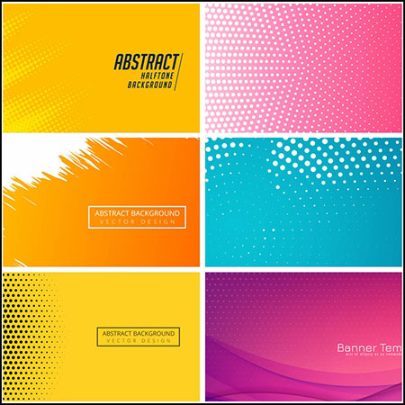 11款抽象横幅背景第一素材网矢量素材精选