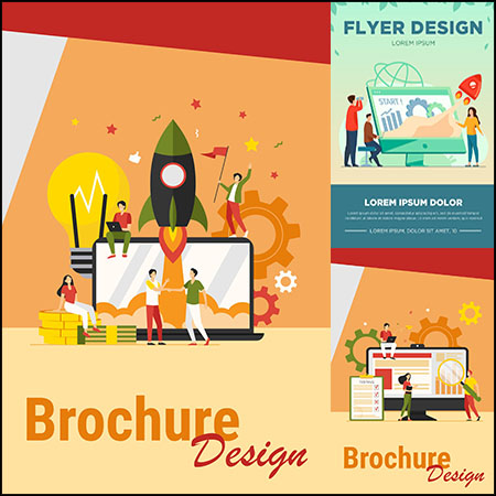 3款业务团队研究新的创意理念IDEA海报第一素材网矢量素材精选