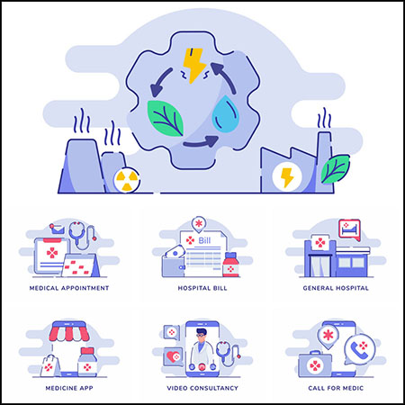 20款空气检测医疗环保插图第一素材网矢量素材精选