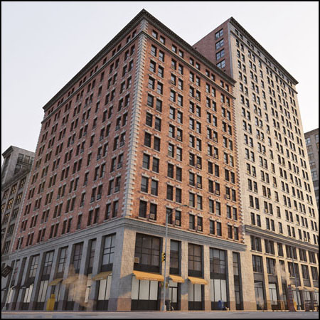 欧美城市街道UE4模型