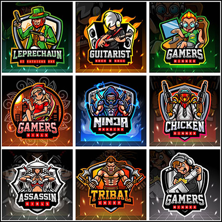 19款电子竞技LOGO标志第一素材网矢量图标精选20