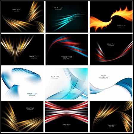 25款大气波浪线第一素材网矢量背景精选素材