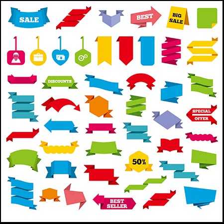 网页标签贴纸和横幅第一素材网矢量素材精选