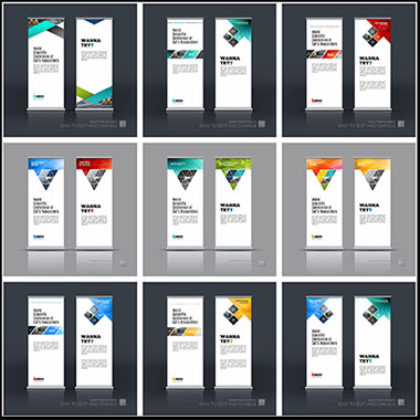 39款公司企业宣传介绍展板易拉宝第一素材网矢量素材精选