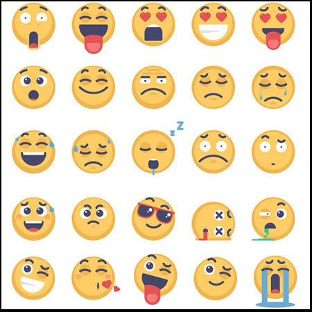 32个表情符号和表情包第一素材网矢量素材精选