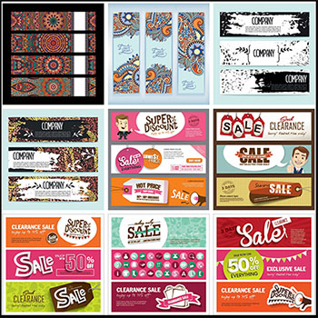 14款横幅标签第一素材网矢量素材精选