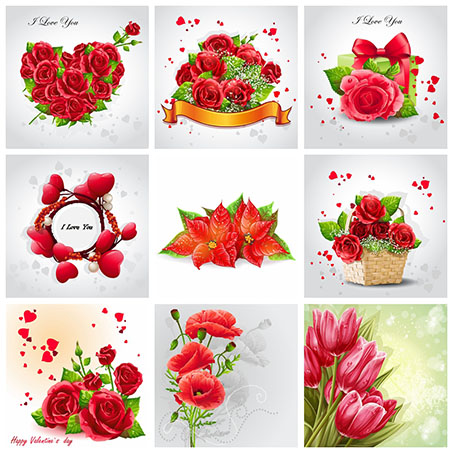 玫瑰花玫瑰花束第一素材网矢量背景精选素材