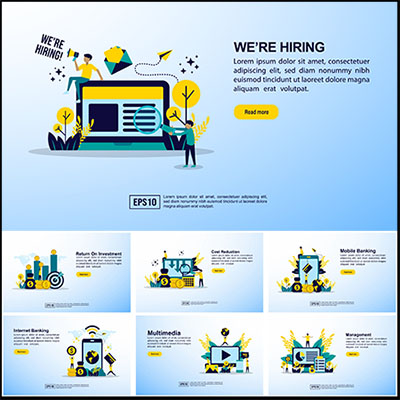 18款网页设计第一素材网矢量插图精选