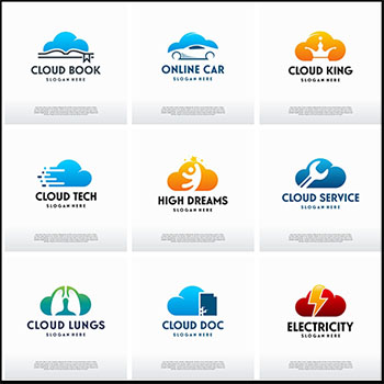 18款云朵互联网云服务LOGO图标
