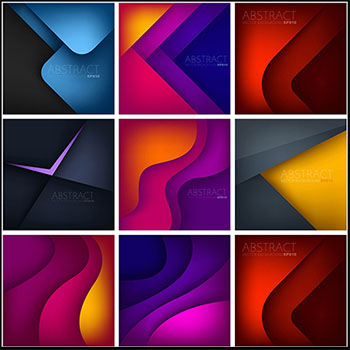 8款梯度层次分明的彩色第一素材网矢量背景精选