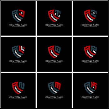 18款带英文字母的LOGO标志图标