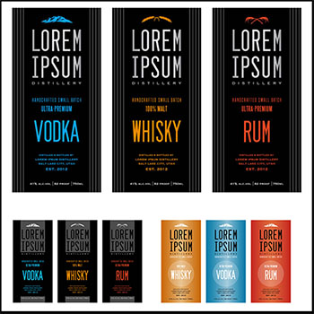 酒水标签第一素材网矢量素材精选