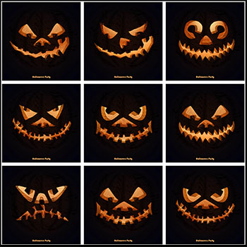 万圣节南瓜怪黑暗风格第一素材网矢量插图精选