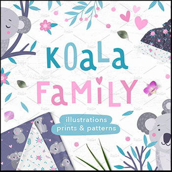 考拉卡通动物第一素材网矢量插图精选JPG/PNG免抠图