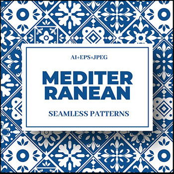 地中海无缝图案第一素材网矢量背景精选素材