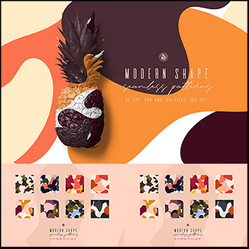 现代形状样式抽象飞溅无缝JPG/EPS第一素材网矢量背景精选素材