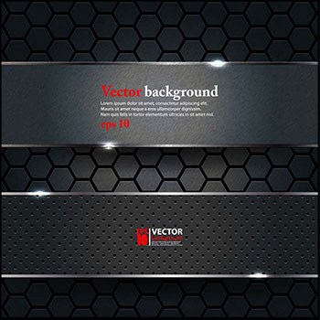 7款碳金属黑色无缝图案第一素材网矢量背景精选