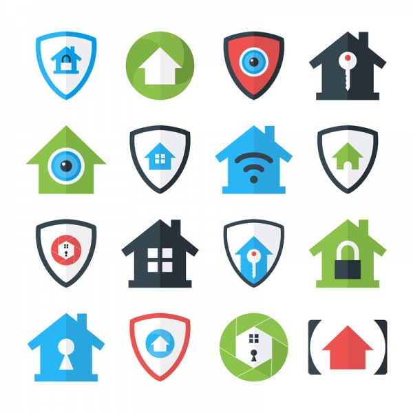 盾牌网络安全EPS第一素材网矢量图标精选