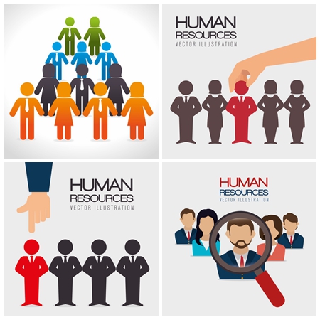 公司团队人力资源第一素材网矢量插图精选