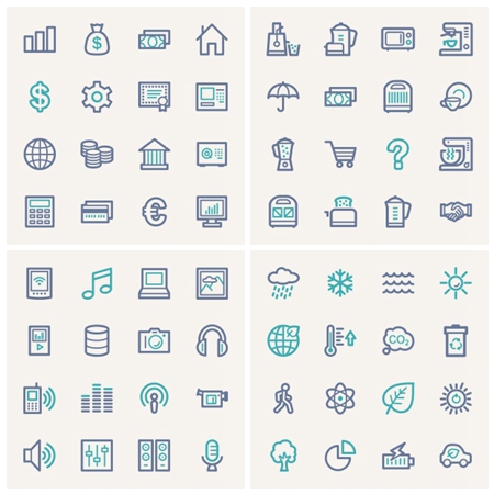 20套线性第一素材网矢量图标精选素材