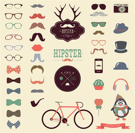 复古卡通人物装扮第一素材网矢量素材精选