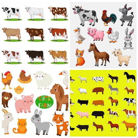 可爱卡通家禽动物第一素材网矢量插图精选