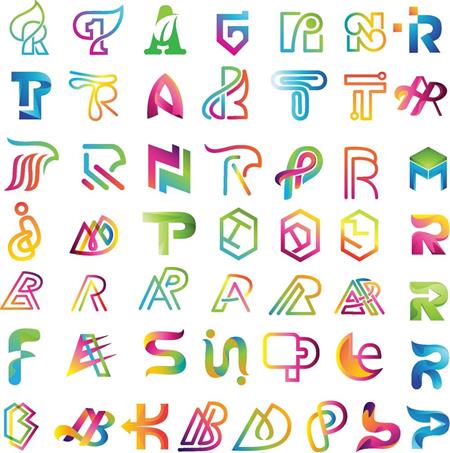 一套彩色图标标志素材