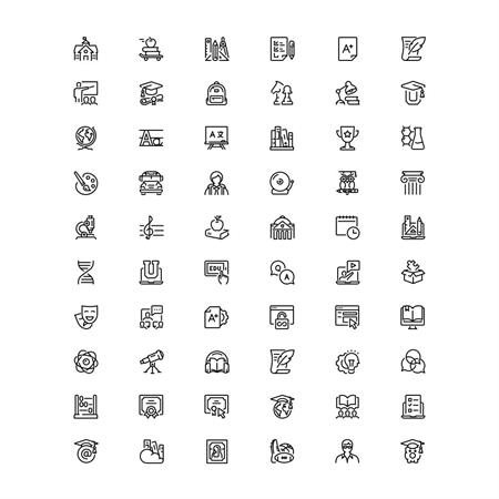 60款学校教育机构学习第一素材网矢量图标精选