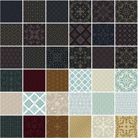 复古花纹矢量无缝背景