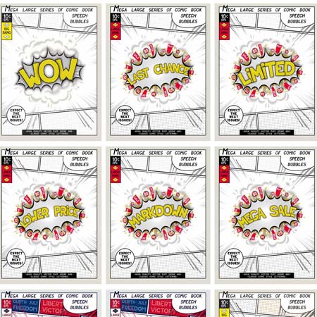 流行艺术爆炸对话框海报封面第一素材网矢量素材精选