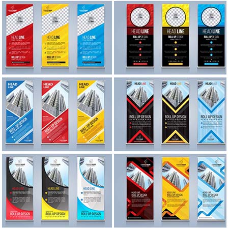 7套企业公司展板第一素材网矢量素材精选