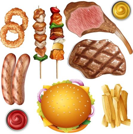 快餐速食汉堡热狗薯条第一素材网矢量素材精选