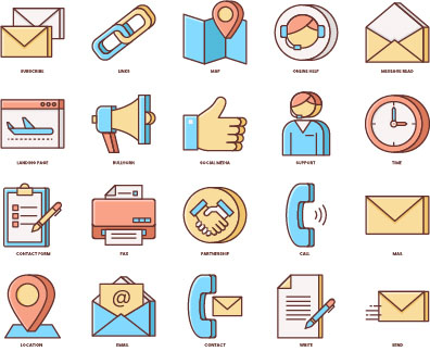 55款联系我们第一素材网矢量图标精选