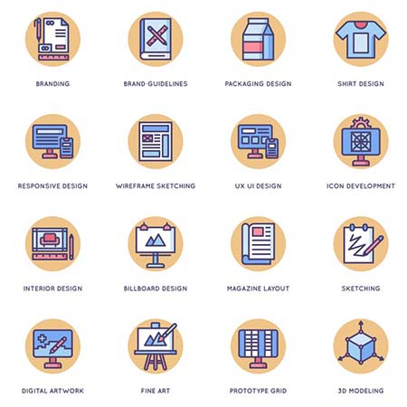 74个适用于企业办公的第一素材网矢量图标精选