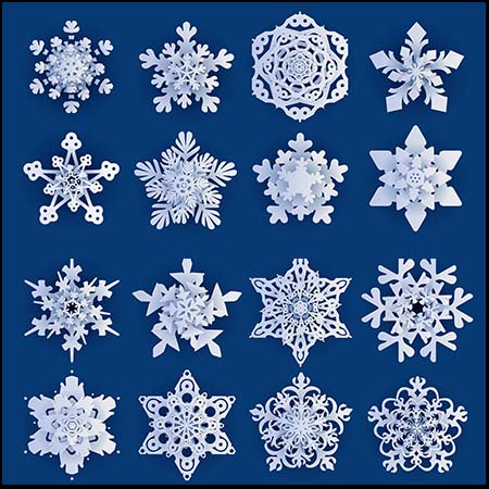多款3D立体雪花第一素材网矢量素材精选