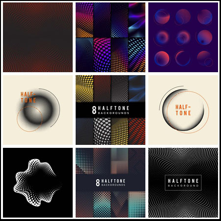 彩色半色调现代装饰第一素材网矢量背景精选素材