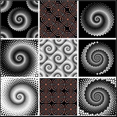 黑色抽象动态圆圈第一素材网矢量背景精选素材