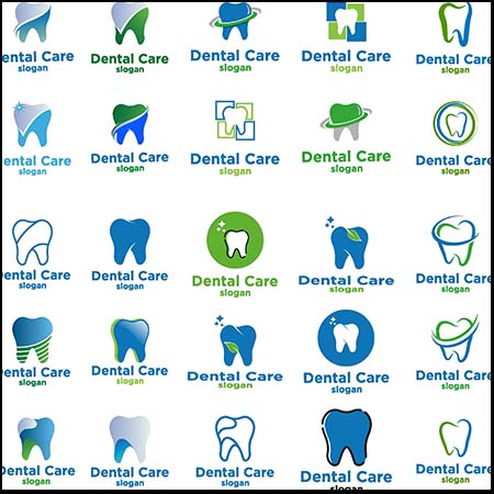 牙齿图标LOGO素材