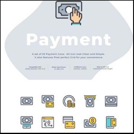 20个金融手机支付图标素材