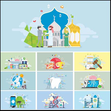 高科技医疗金融第一素材网矢量插图精选