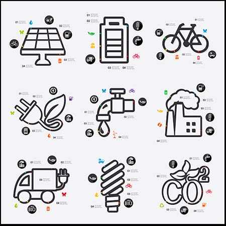 绿色环保信息图表插图