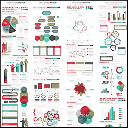 方形信息图表元素