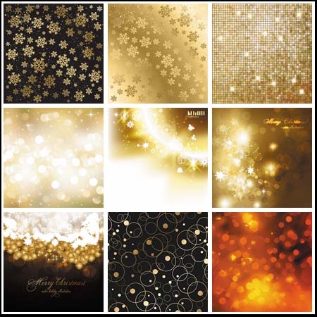 金色雪花 星光光斑光晕背景第一素材网矢量素材精选