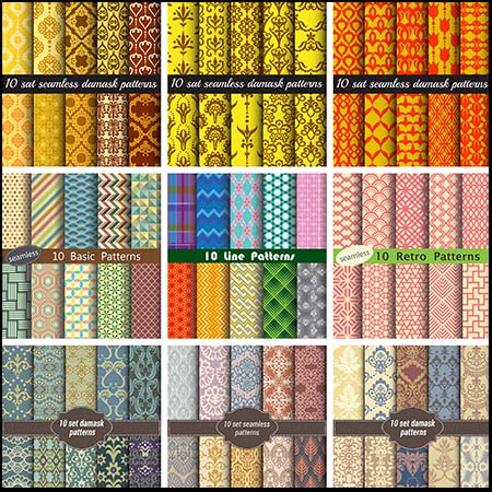 150款无缝布匹花纹第一素材网矢量背景精选