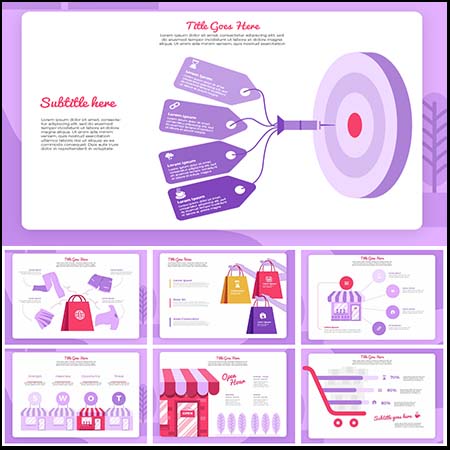 购物商店信息图表插图