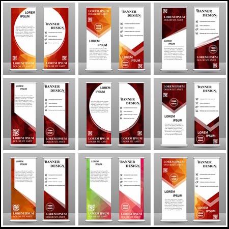 16款企业宣传商场打折促销展架素材