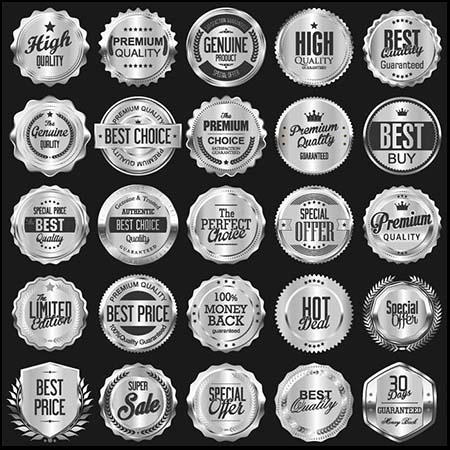 银灰色圆形锯齿LOGO标志