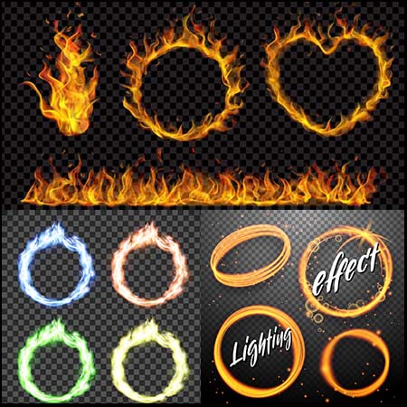 爱心火环彩色火环第一素材网矢量素材精选